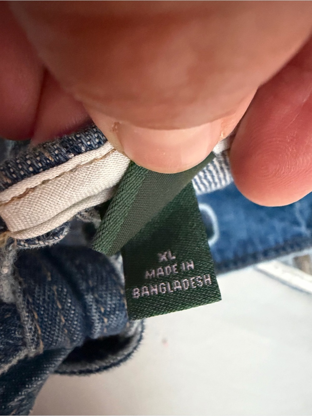 Denim Button-Front Vest in Medium Blue - Picture 8 of 9